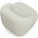 Poltrona Decorativa Orgânica Giratória Para Sala Living Barolo L06 Linho Cru - Lyam Decor