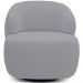 Poltrona Decorativa Orgânica Giratória Para Sala Living Barolo L06 Veludo Cinza - Lyam Decor