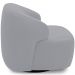 Poltrona Decorativa Orgânica Giratória Para Sala Living Barolo L06 Veludo Cinza - Lyam Decor