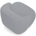 Poltrona Decorativa Orgânica Giratória Para Sala Living Barolo L06 Veludo Cinza - Lyam Decor