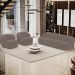 Poltrona Decorativa Orgânica Giratória Para Sala Living Barolo L06 Veludo Marrom - Lyam Decor