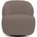 Poltrona Decorativa Orgânica Giratória Para Sala Living Barolo L06 Veludo Marrom - Lyam Decor