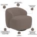 Poltrona Decorativa Orgânica Giratória Para Sala Living Barolo L06 Veludo Marrom - Lyam Decor