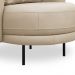 Poltrona Decorativa Orgânica Para Sala de Estar Living Belfort L06 Couro Bege - Lyam Decor