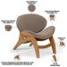 Poltrona Decorativa Orgânica Sala Living Kadosh L02 Bouclê Bege - Lyam Decor