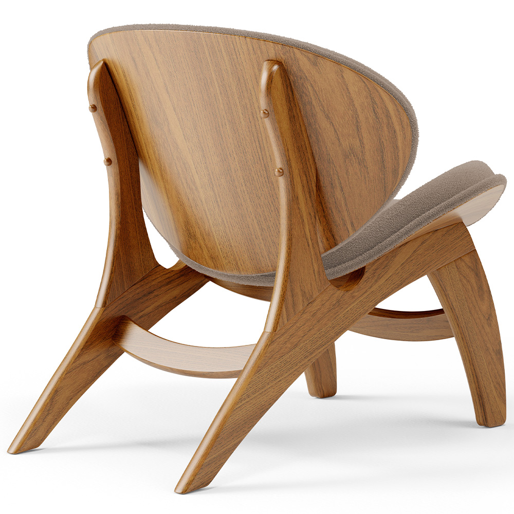 Poltrona Decorativa Orgânica Sala Living Kadosh L02 Bouclê Bege - Lyam Decor