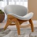 Poltrona Decorativa Orgânica Sala Living Kadosh L02 Bouclê Cinza - Lyam Decor