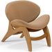 Poltrona Decorativa Orgânica Sala Living Kadosh L02 Bouclê Mostarda - Lyam Decor