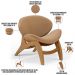Poltrona Decorativa Orgânica Sala Living Kadosh L02 Bouclê Mostarda - Lyam Decor