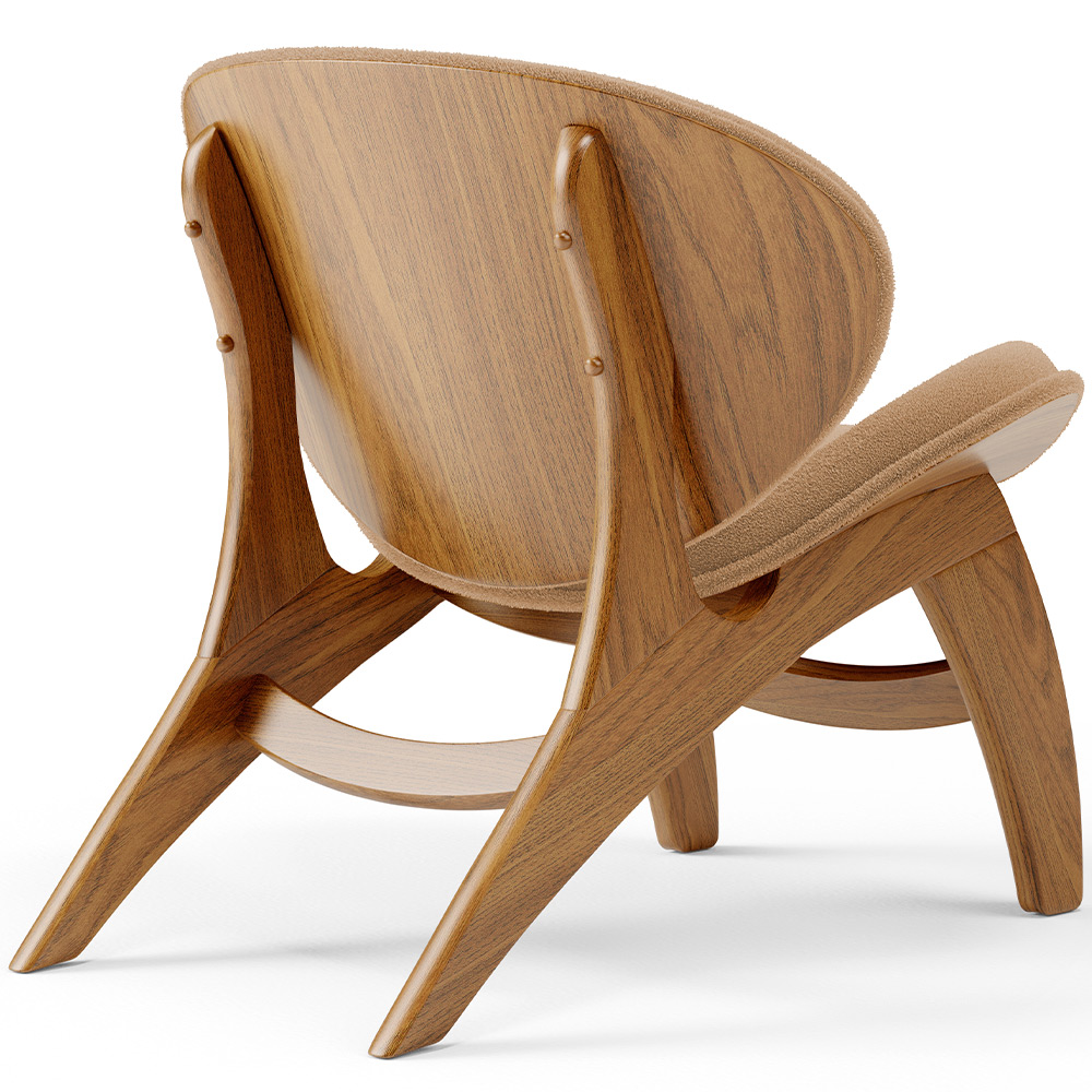 Poltrona Decorativa Orgânica Sala Living Kadosh L02 Bouclê Mostarda - Lyam Decor