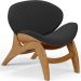 Poltrona Decorativa Orgânica Sala Living Kadosh L02 Bouclê Preto - Lyam Decor