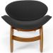 Poltrona Decorativa Orgânica Sala Living Kadosh L02 Bouclê Preto - Lyam Decor