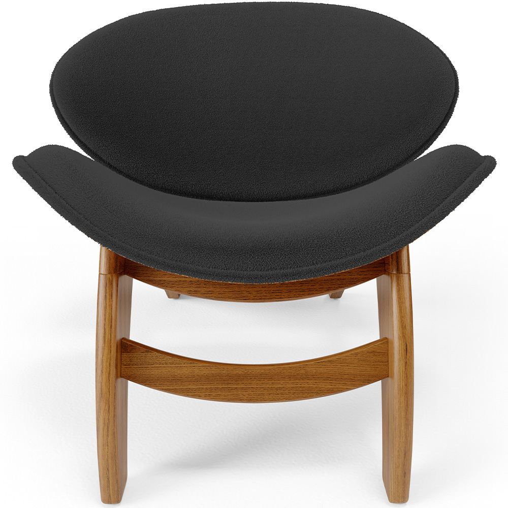 Poltrona Decorativa Orgânica Sala Living Kadosh L02 Bouclê Preto - Lyam Decor