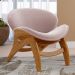 Poltrona Decorativa Orgânica Sala Living Kadosh L02 Bouclê Rosê - Lyam Decor
