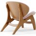 Poltrona Decorativa Orgânica Sala Living Kadosh L02 Bouclê Rosê - Lyam Decor