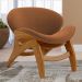 Poltrona Decorativa Orgânica Sala Living Kadosh L02 Bouclê Terracota - Lyam Decor
