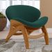 Poltrona Decorativa Orgânica Sala Living Kadosh L02 Bouclê Verde - Lyam Decor