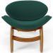 Poltrona Decorativa Orgânica Sala Living Kadosh L02 Bouclê Verde - Lyam Decor