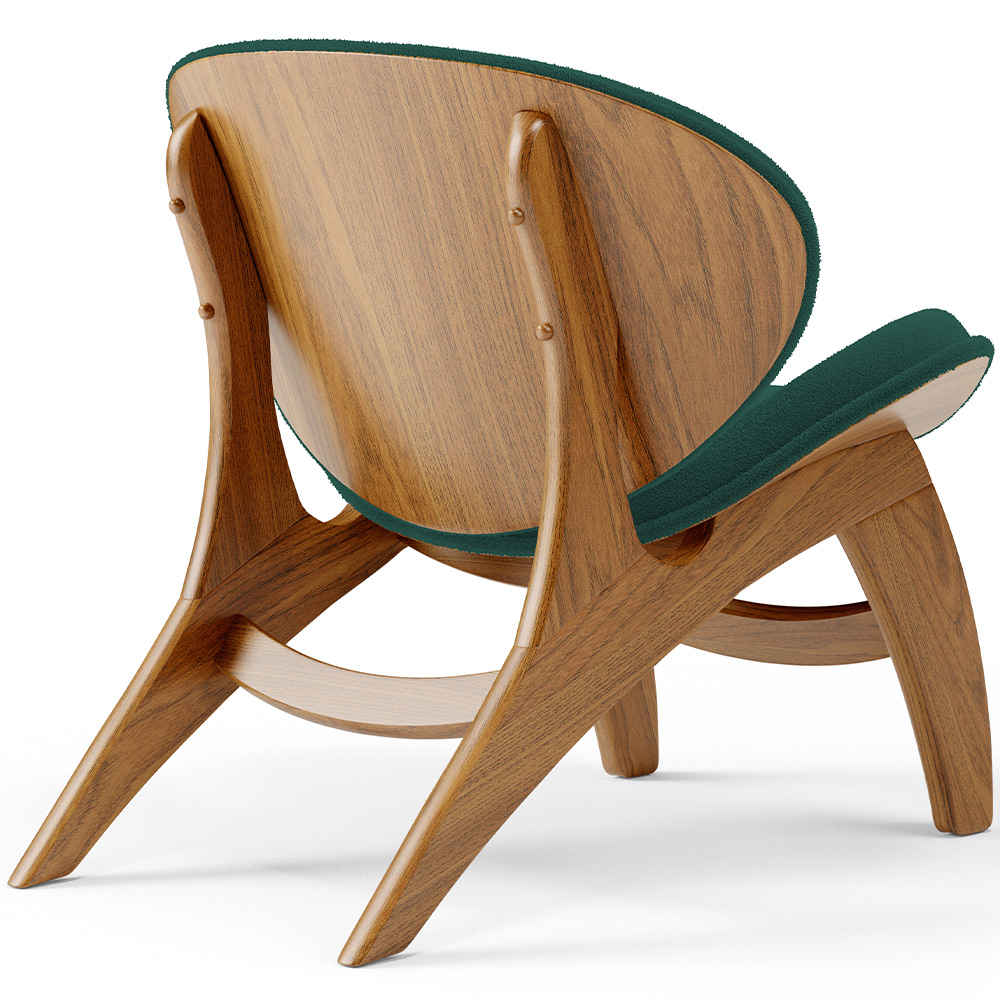 Poltrona Decorativa Orgânica Sala Living Kadosh L02 Bouclê Verde - Lyam Decor