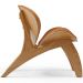 Poltrona Decorativa Orgânica Sala Living Kadosh L02 Couríssimo Canela - Lyam Decor