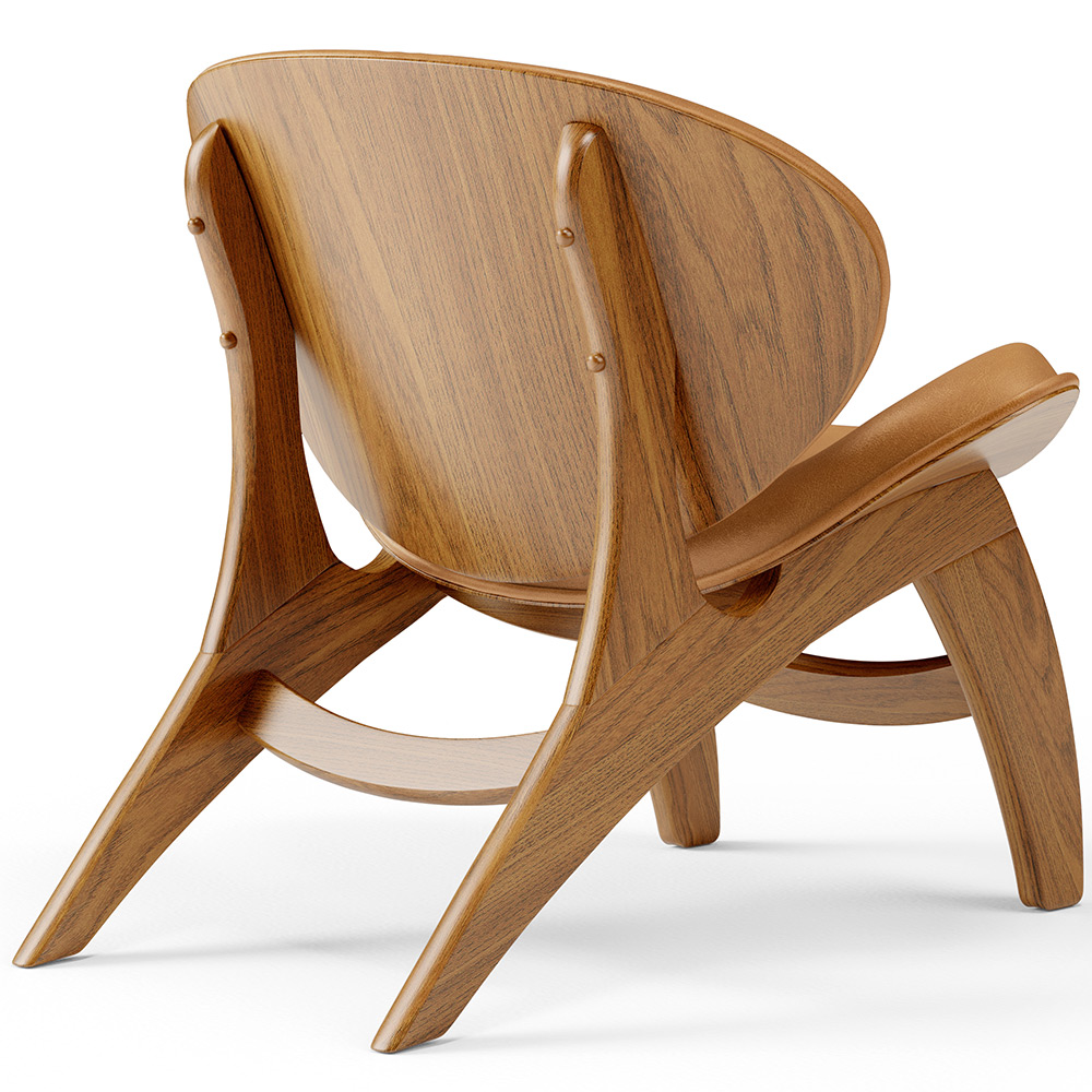 Poltrona Decorativa Orgânica Sala Living Kadosh L02 Couríssimo Canela - Lyam Decor