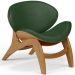 Poltrona Decorativa Orgânica Sala Living Kadosh L02 Couríssimo Verde Musgo - Lyam Decor