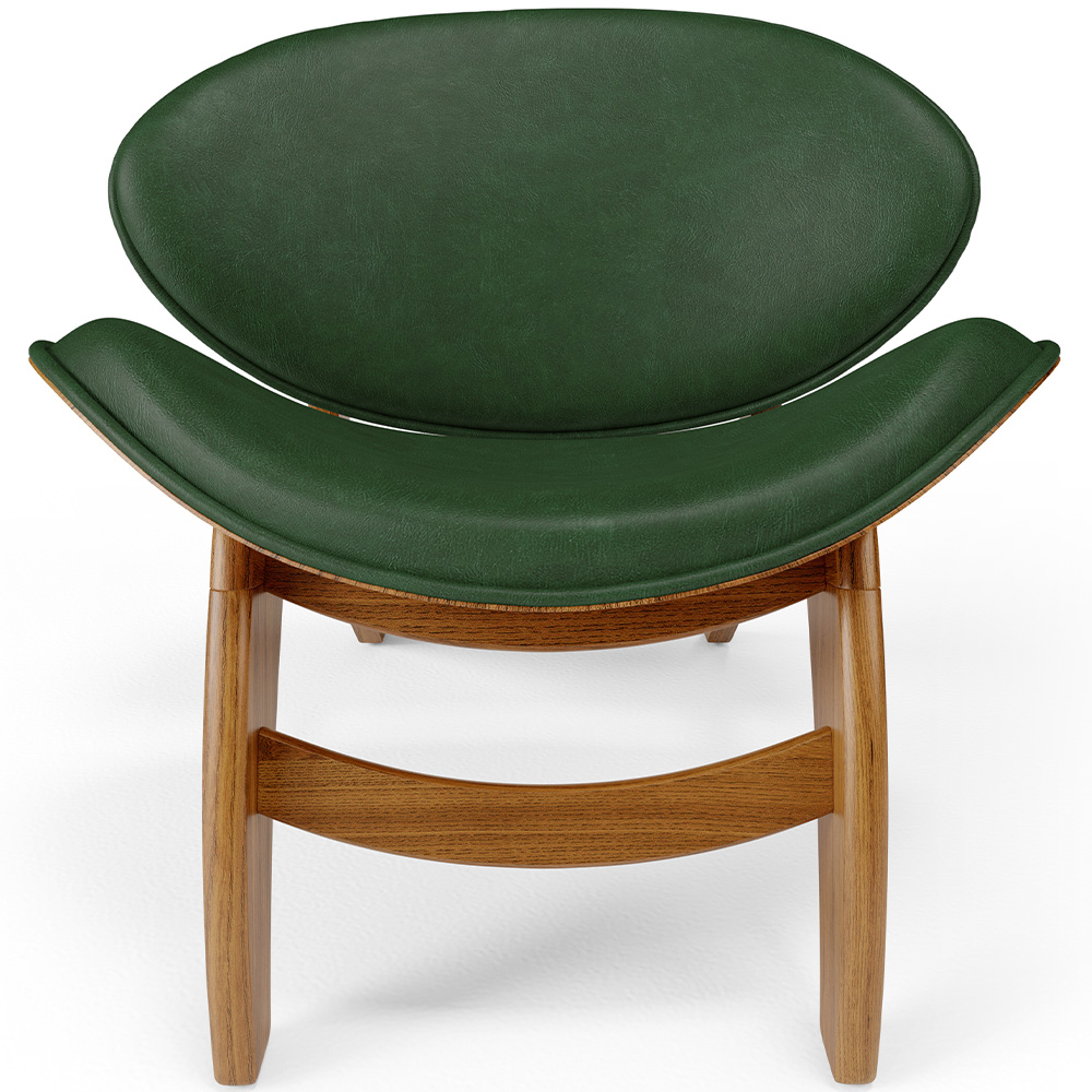 Poltrona Decorativa Orgânica Sala Living Kadosh L02 Couríssimo Verde Musgo - Lyam Decor
