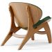 Poltrona Decorativa Orgânica Sala Living Kadosh L02 Couríssimo Verde Musgo - Lyam Decor