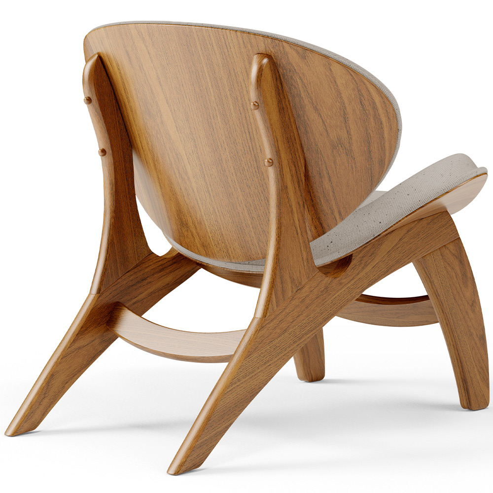 Poltrona Decorativa Orgânica Sala Living Kadosh L02 Linho Bege - Lyam Decor