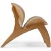 Poltrona Decorativa Orgânica Sala Living Kadosh L02 Linho Bege Escuro - Lyam Decor