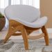 Poltrona Decorativa Orgânica Sala Living Kadosh L02 Linho Cinza - Lyam Decor