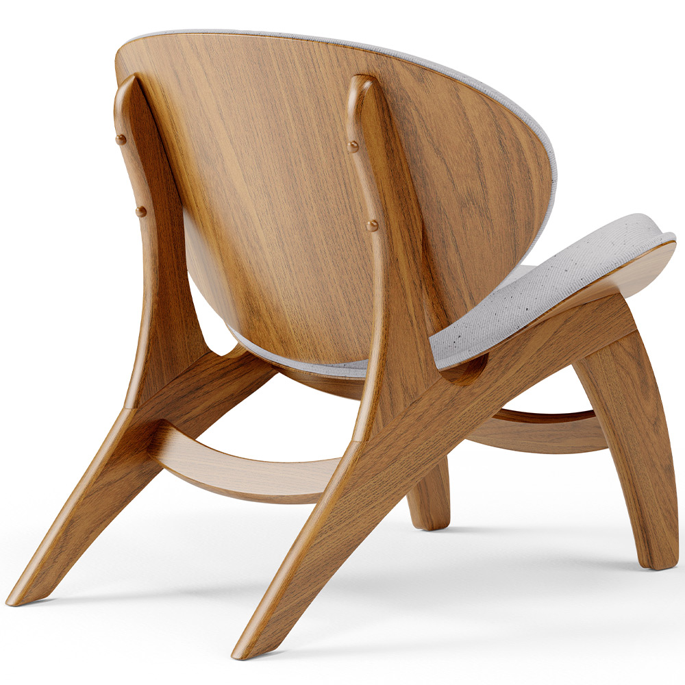 Poltrona Decorativa Orgânica Sala Living Kadosh L02 Linho Cinza - Lyam Decor