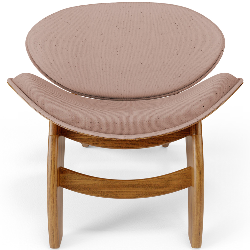 Poltrona Decorativa Orgânica Sala Living Kadosh L02 Linho Rosê - Lyam Decor