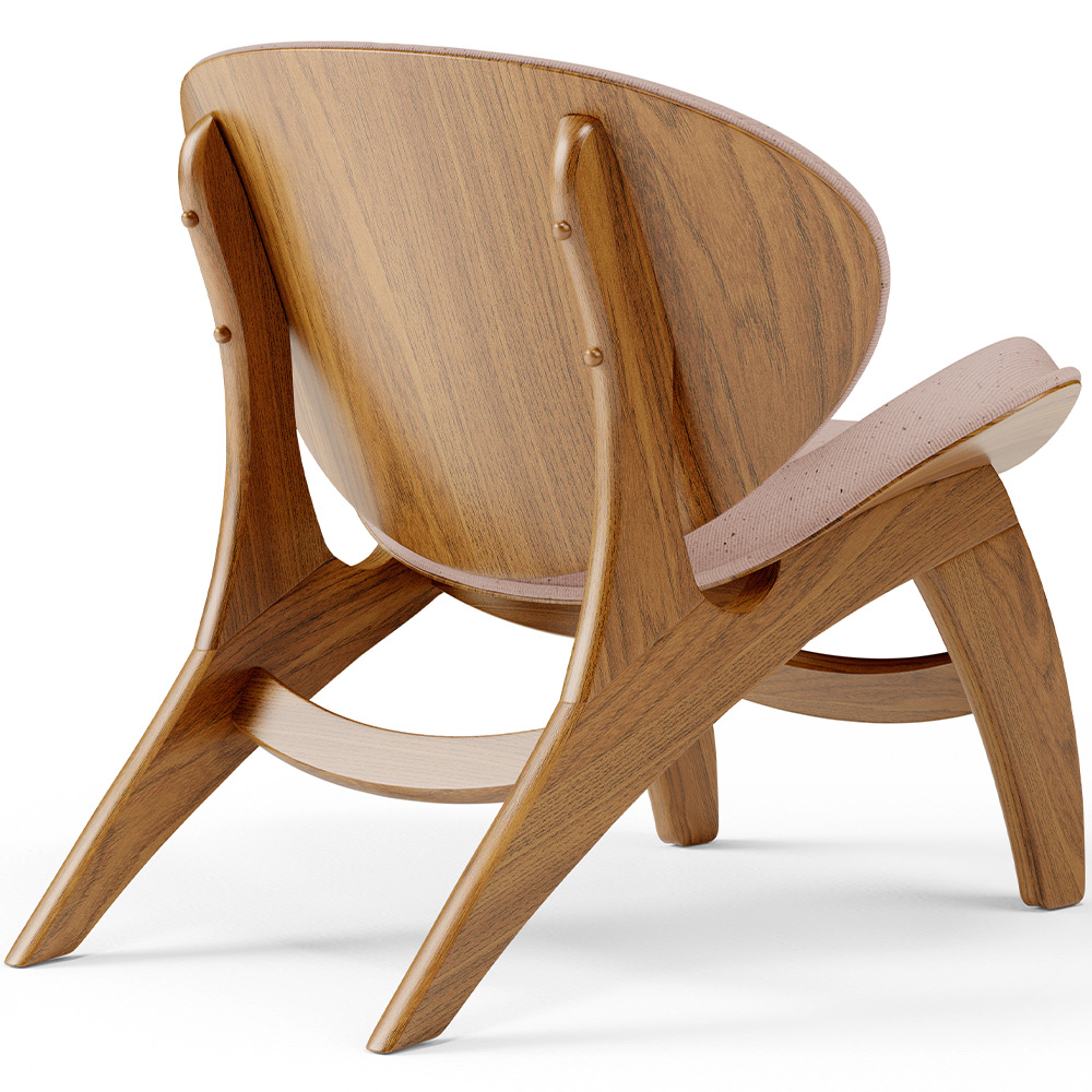 Poltrona Decorativa Orgânica Sala Living Kadosh L02 Linho Rosê - Lyam Decor