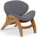 Poltrona Decorativa Orgânica Sala Living Kadosh L02 Suede Cinza - Lyam Decor