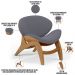 Poltrona Decorativa Orgânica Sala Living Kadosh L02 Suede Cinza - Lyam Decor
