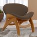 Poltrona Decorativa Orgânica Sala Living Kadosh L02 Suede Marrom - Lyam Decor