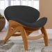 Poltrona Decorativa Orgânica Sala Living Kadosh L02 Suede Preto - Lyam Decor