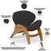 Poltrona Decorativa Orgânica Sala Living Kadosh L02 Suede Preto - Lyam Decor