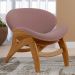 Poltrona Decorativa Orgânica Sala Living Kadosh L02 Suede Rosê - Lyam Decor