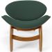 Poltrona Decorativa Orgânica Sala Living Kadosh L02 Suede Verde Musgo - Lyam Decor