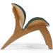 Poltrona Decorativa Orgânica Sala Living Kadosh L02 Suede Verde Musgo - Lyam Decor