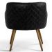 Poltrona Decorativa Pés Palito Jade D02 Linho Cinza C-315 Tressê Corano Preto - Lyam Decor