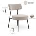 Poltrona Decorativa Para Sala De Estar Base Fixa Londres L02 Bouclê Bege - Lyam