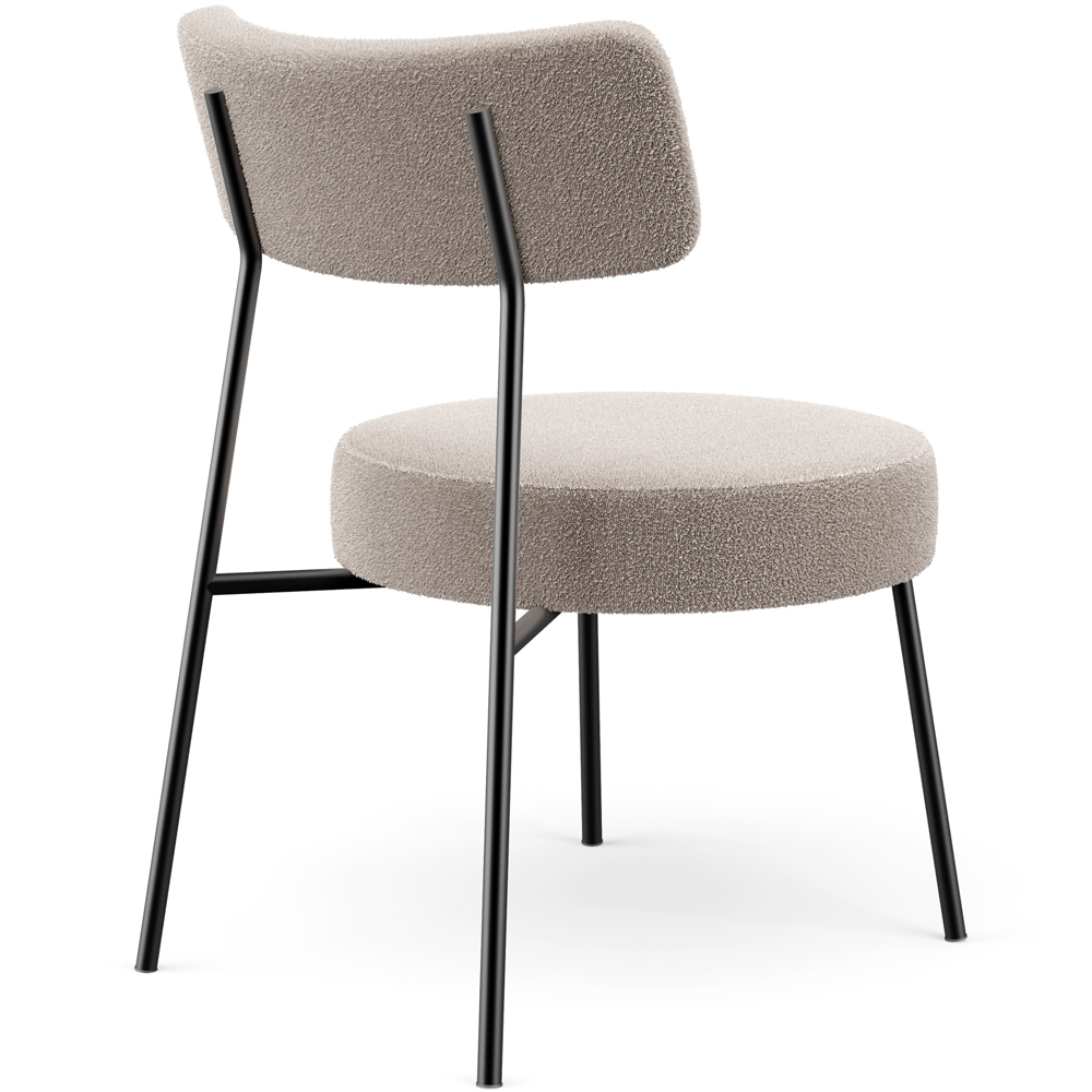 Poltrona Decorativa Para Sala De Estar Base Fixa Londres L02 Bouclê Bege - Lyam