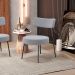 Poltrona Decorativa Para Sala De Estar Base Fixa Londres L02 Bouclê Cinza - Lyam