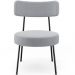 Poltrona Decorativa Para Sala De Estar Base Fixa Londres L02 Bouclê Cinza - Lyam