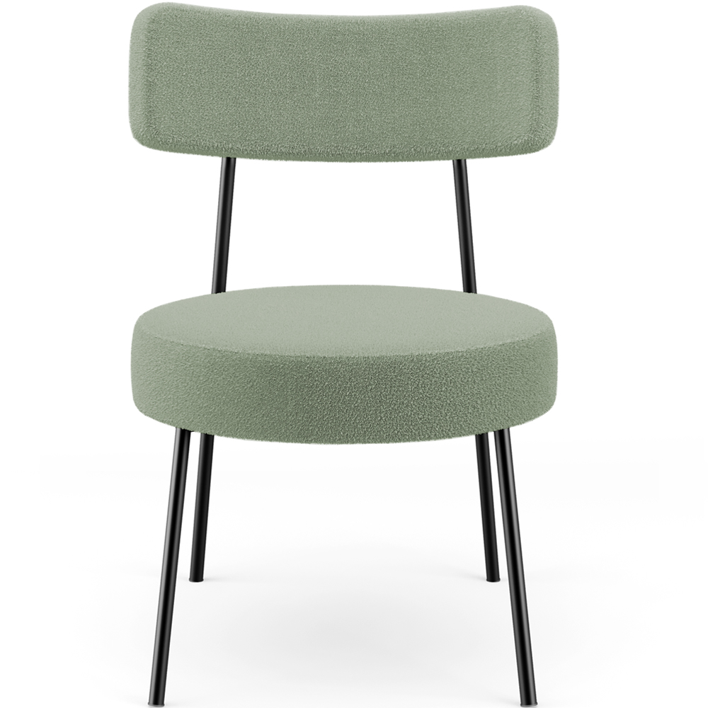 Poltrona Decorativa Para Sala De Estar Base Fixa Londres L02 Bouclê Oliva - Lyam