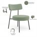Poltrona Decorativa Para Sala De Estar Base Fixa Londres L02 Bouclê Oliva - Lyam