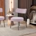 Poltrona Decorativa Para Sala De Estar Base Fixa Londres L02 Bouclê Rosê - Lyam